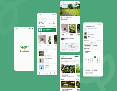 GreenScape - All-in-one tree care assistant ui ui design uiex design ux design