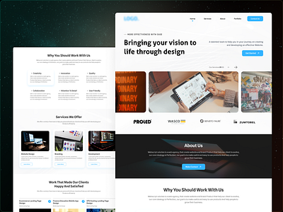 Web Agency Landing Page agency graphic design landing page ui website design