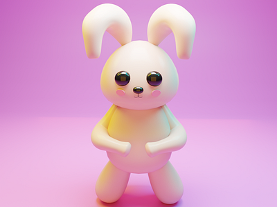 Cute bunny in 3D blenderartists