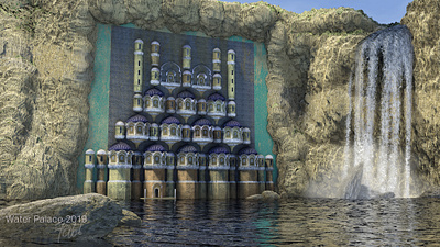Water Palace 2019 3d blender concept art