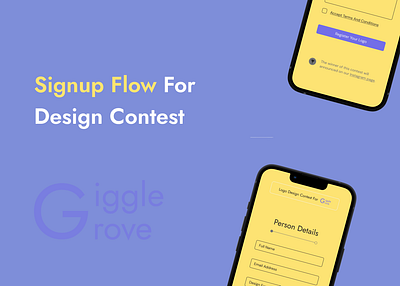 Signup Screens for a Design Contest dailyui mobileappdesign signup ui