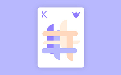 CARD KING abstract cute design graphic design king ui ux vector