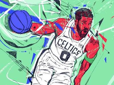 Tatum - NBA basketball boston boston celtics character illustrated illustrated nba illustration illustrator nba nba action nba basketball nba illustrations people portrait portrait illustration