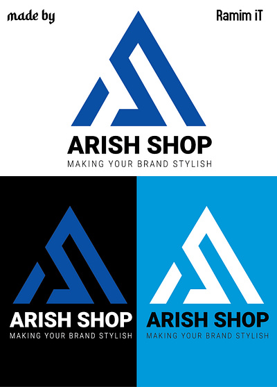 Luxury Logo design ARISH SHOP 3d app branding brandlogo brangdesign design graphic design illustration logo luxurylogo motion graphics ui ux vector