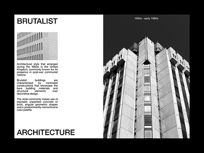 Brutalist architecture / Editorial layout, pt. 5 architecture brutalism design editorial figma graphic design grid landing page layout minimal minimalism minimalist poster swiss typography ui ui design user interface web web design