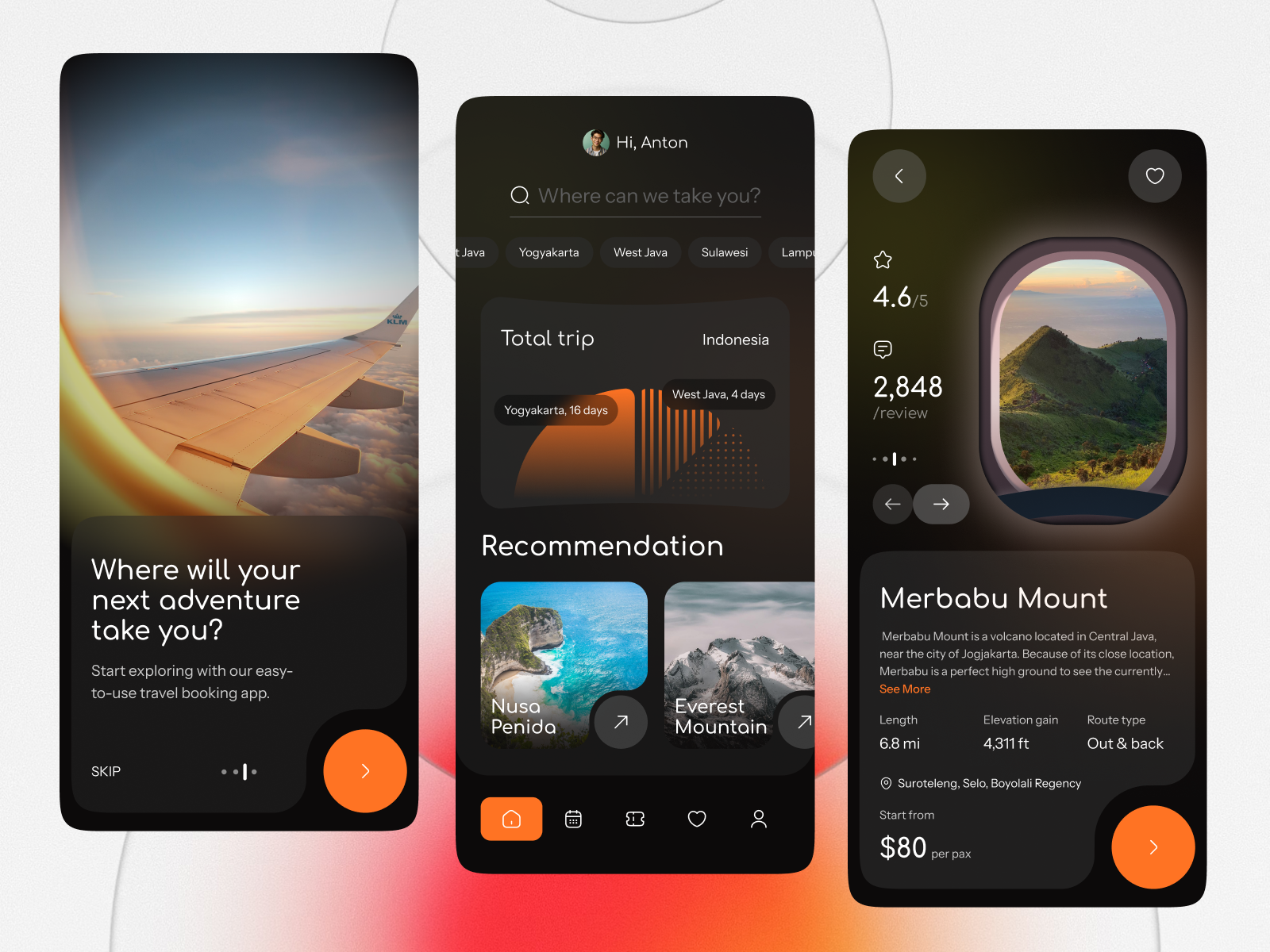 Example of Design Modern For Mobile App UI/UX
