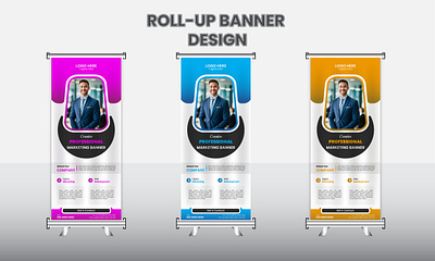 Marketing Roll Up Banner Design booklet flier