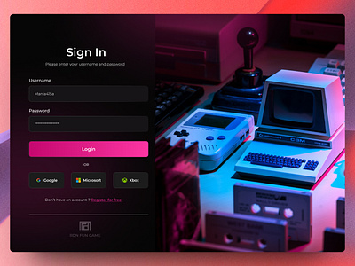 Login Page Game - RDN FUN GAME animation branding design game graphic design landingpage login page rdn ui uiux ux website