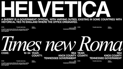 Sheriff's Office 04 art concept creative helvetica layout modern typography