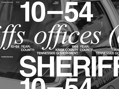 Sheriff's Office 01 art concept creative helvetica layout modern typography