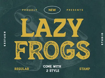 Lazy Frogs - Vintage Font display display font font fonts graphic design logo logotype typeface vintage font