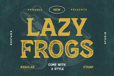 Lazy Frogs - Vintage Font display display font font fonts graphic design logo logotype typeface vintage font