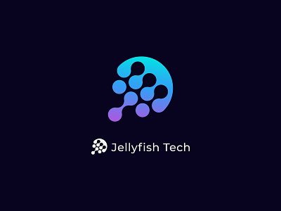 Jellyfish Tech app logo branding fintech jellyfish logo tech technology