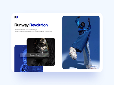 Landing Page - Hero Section - Fashion Site 3d animation branding graphic design logo motion graphics typography ui