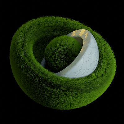 Abstraction 3d abstraction blender design green render