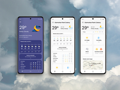 Weather App Interface color therory figma icons typography ui visual design weather