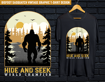 BIGFOOT SASQUATCH VINTAGE GRAPHIC T-SHIRT DESIGN aliens bigfeet bigfoot bigfoot t shirt bigfootisreal bigfootsighting clothing cryptid cryptids cryptozoology fashion findingbigfoot illustration monster outdoor paranormal sasquatch sasquatchsighting vintage t shirt design yeti