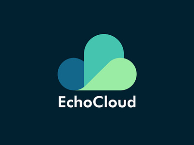 EchoCloud app icon brand identity branding cloud cloud logo creative echo echocloud echologo logo design for tech company logo maker modern trendy