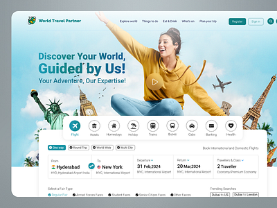 World Travel Partner banking branding bus booking dark mode dashboard flight booking light mode logo motion graphics new design online booking payment prototype tours and travels tourism trend design trip ui ux wireframe wow design