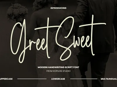 Greet Sweet - Handwritten Script Font branding display fonts handwritten logo playfull script font sweet font typeface