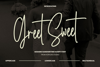 Greet Sweet - Handwritten Script Font branding display fonts handwritten logo playfull script font sweet font typeface