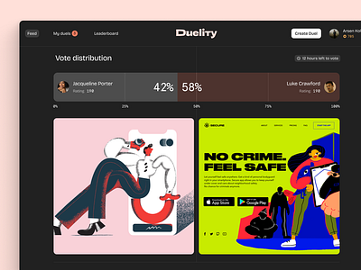 duelity.co community comparison competition design duel design e sports design league versus