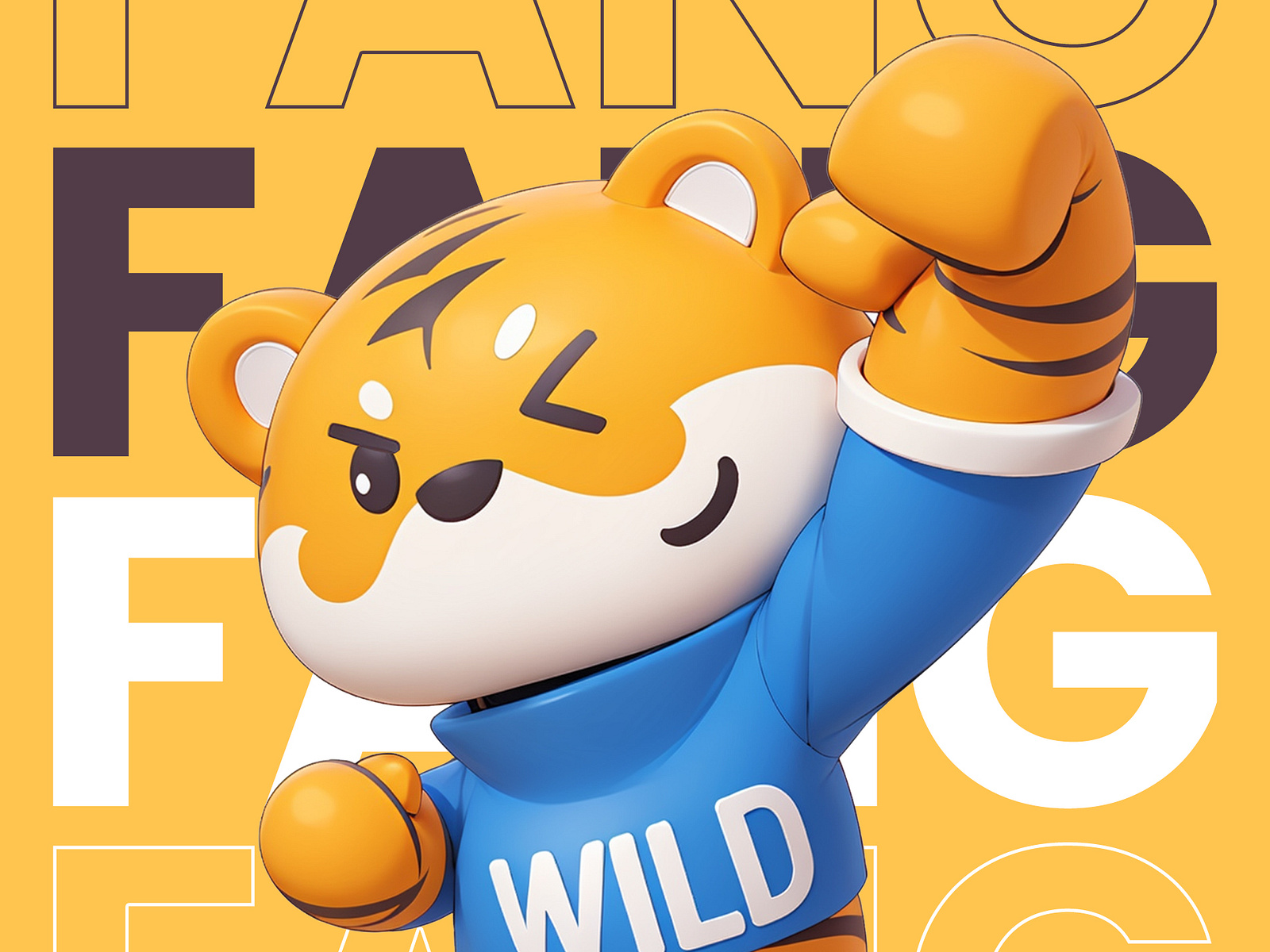 Cute Tiger Mascot called 'FANG' by Mario Xiao on Dribbble