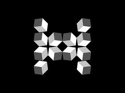 H 2d 3d branding carre cube design graphic design h icon identity illustration letter lettering logo marks monogram square symbol symbole ui