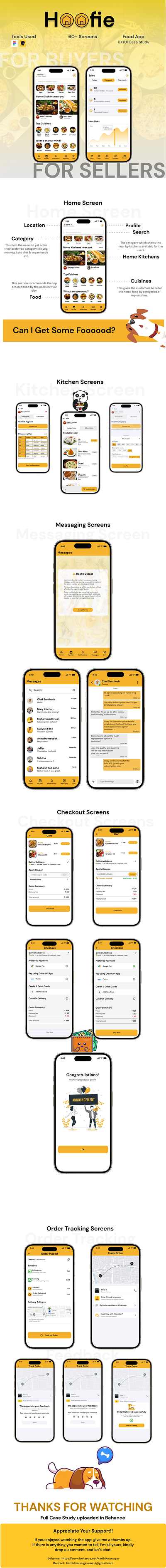 Hoofie - Home Food Mobile App | UX UI Case Study case study color theory food buying app food selling app home food app home food app design login page mobile app mobile app case study mobile app design typography ui ui design ui ux ui ux case study user interface user research