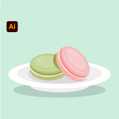 Delightful Macaron Illustration graphic design