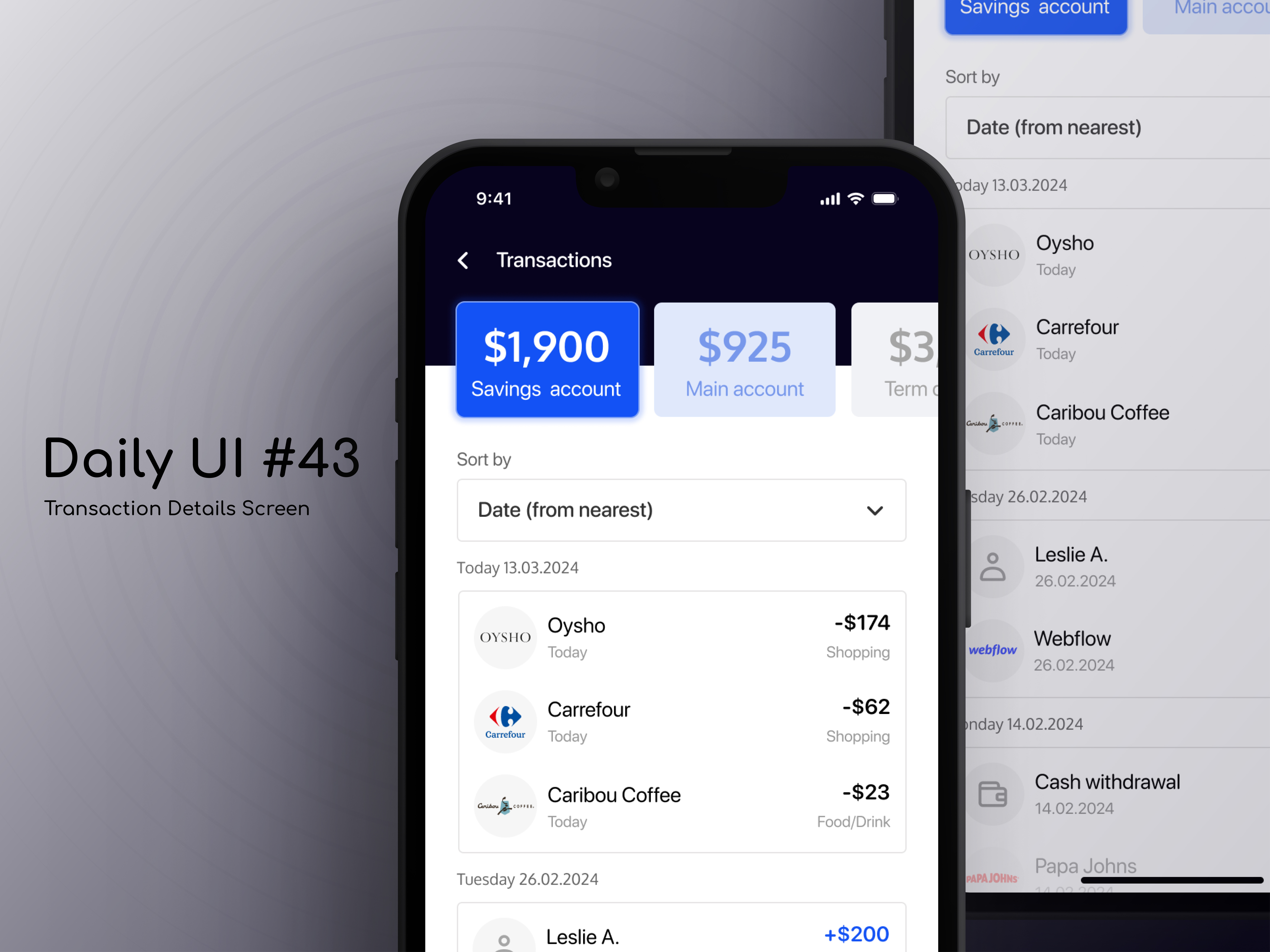 Transaction Details Screen app daily daily ui dailyui dailyuichallenge design figma transaction transaction details ui