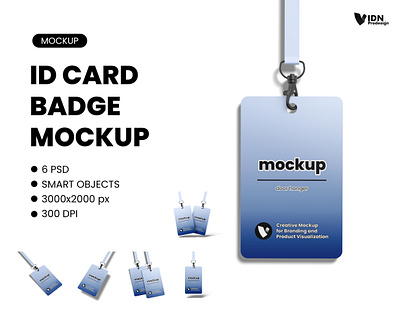 ID Card Badge Mockup template