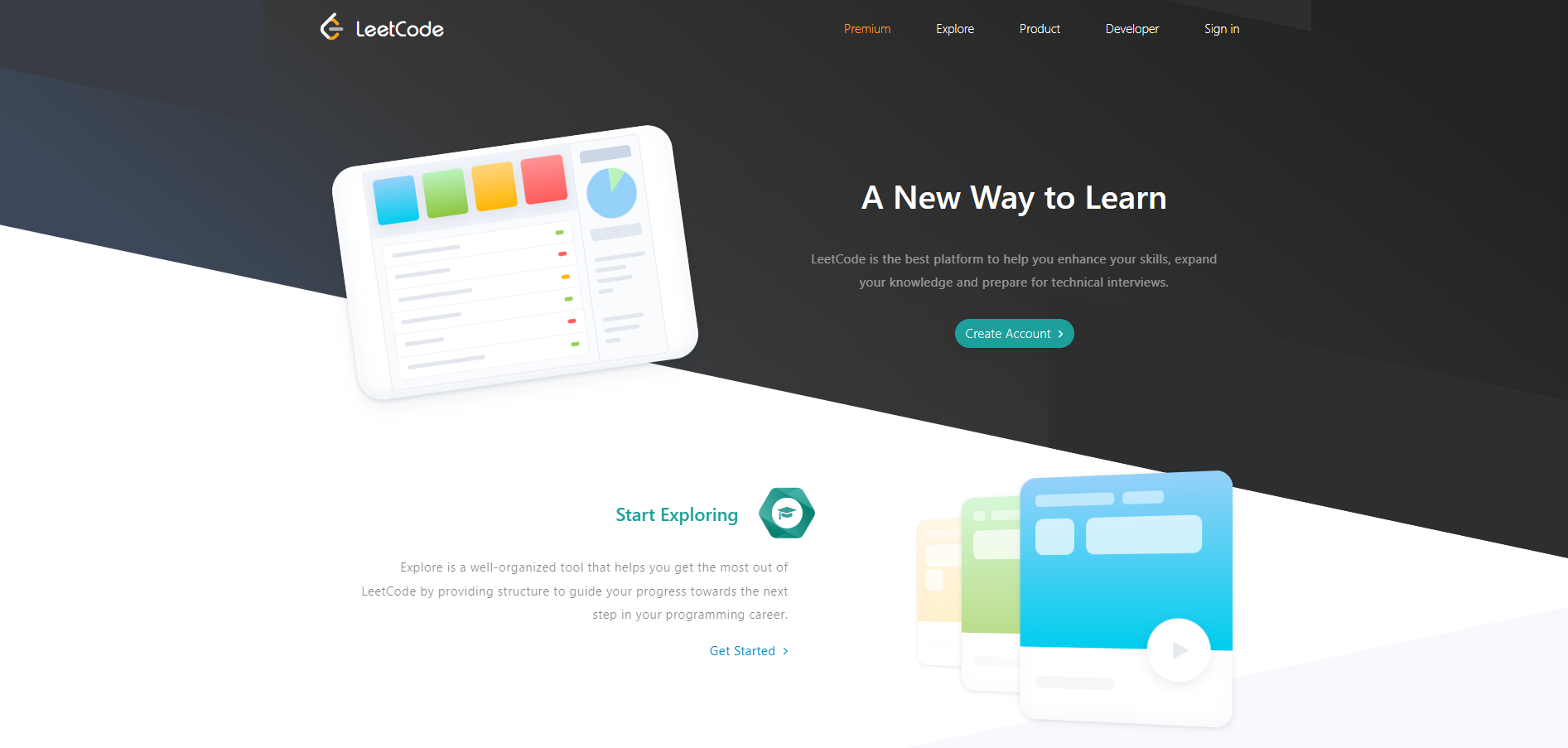 LeetCode's Landing Page Design by Yash Wardhan on Dribbble