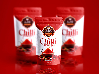 Chilli spice pouch packaging design chilli label deisgn chilli packaging chilli pouch label design chilli power chilli shice pouch deisgn graphic it solution label new deisgn new label packaging deisgn top label