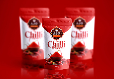 Chilli spice pouch packaging design chilli label deisgn chilli packaging chilli pouch label design chilli power chilli shice pouch deisgn graphic it solution label new deisgn new label packaging deisgn top label