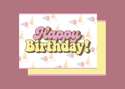 Retro Birthday Card birthday card canva design design illustration retro birthday card