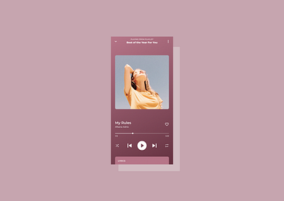 UI / Music App Play Screen ui