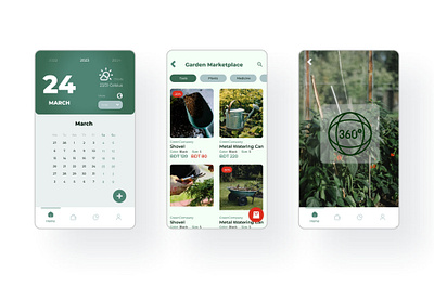 BloomCraft - plant monitoring app design garden mobile app plant ui