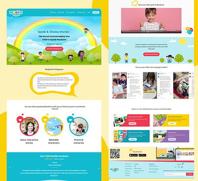 landing page for language learning products education kids language learning ui ux ui web design