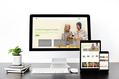 Organic food Landing Page food landing page organi organic food ui uiux web design