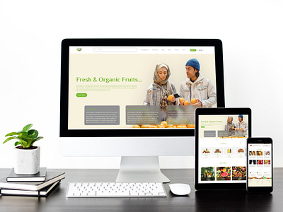 Organic food Landing Page food landing page organi organic food ui uiux web design