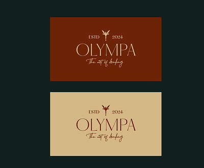 OLYMPA - The art of drinking brand design brand identity branding design elegant graphic design logo logo design premium typography visual identity