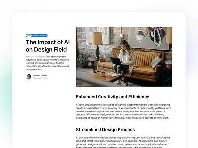 Blog Post Page – Hedonism UI design hedonism ui ui ui kit ux web