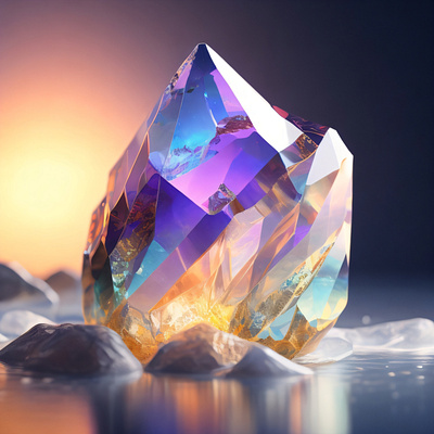 Luminous Spectrum: Captivating Crystal Elegance art creative art crystal hq illustration visual