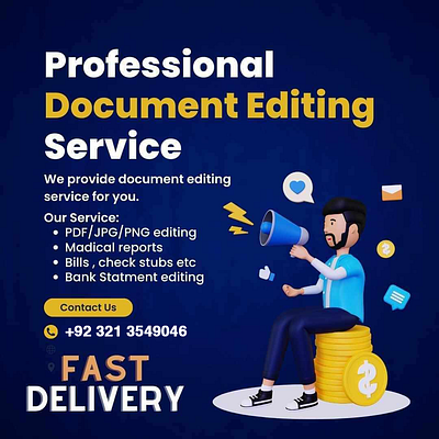 Professional Document Editing Service 3d animation branding editable pdf statements logo motion graphics pdf pdf editing ui