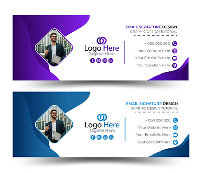 EMAIL SIGNATURE DESIGN banner brand company email post poster signature
