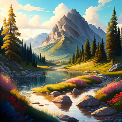 Scenic Serenity: Tranquil Landscape Creations art landscape painting