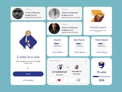 Games Cards for Bownce Sports Tech Startup madebymad