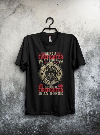 Firefighter T shirt design graphic design