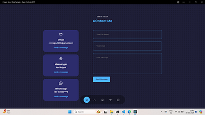 Contact page in Reactjs contactpageinreactjs project ravi ravirajput reactjs softwaredesign ui